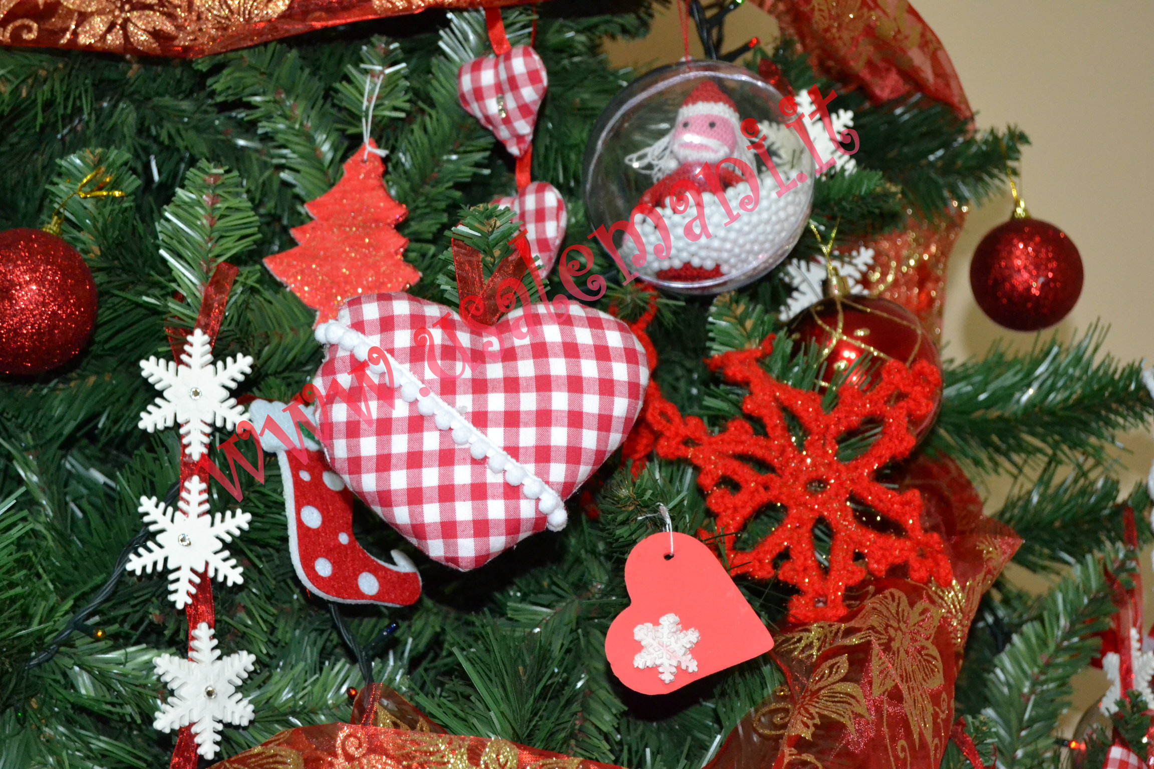 Decorazioni Natalizie Cucito Creativo.Decori Di Natale Fai Da Te Cuoricini Shabby Cucito Creativo Usa Le Mani