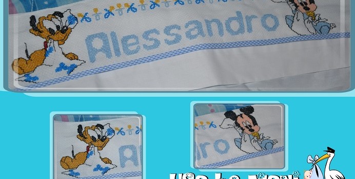 lenzuolino disney punto croce