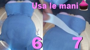 Torta pancione in pasta di zucchero - baby shower cake