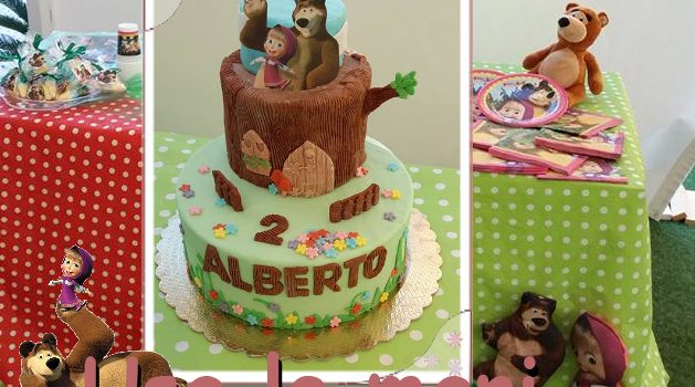 Torta di compleanno tema Masha e Orso - Usa le mani