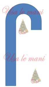 cartamodello bastoncino di zucchero Natale