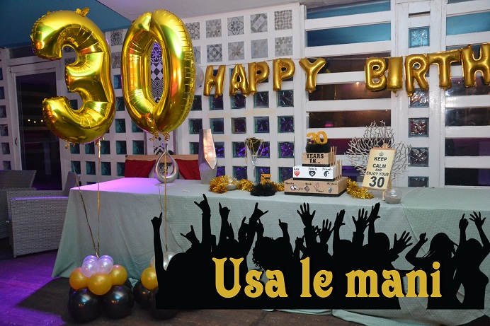 Idee festa di compleanno 30 anni. Gold party. - Usa le mani