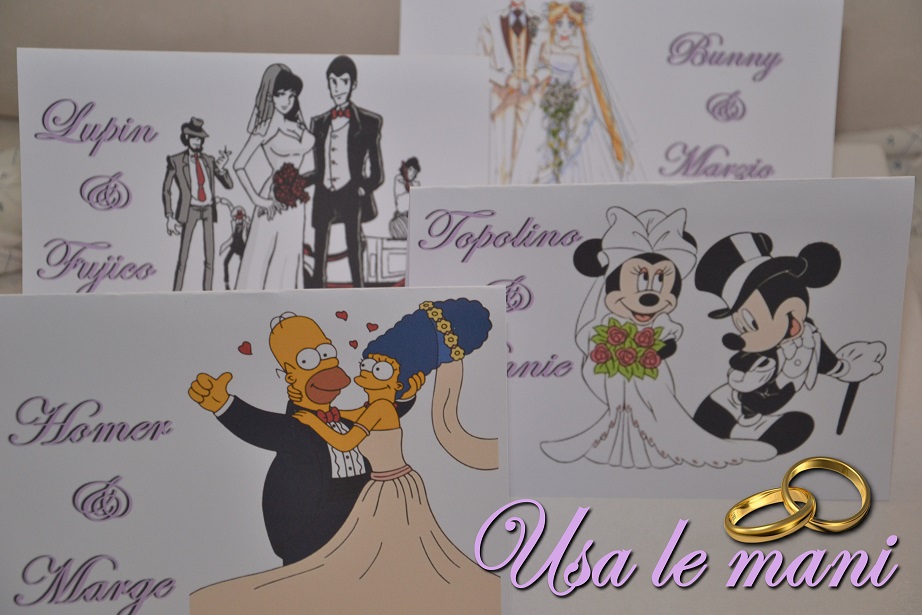 Matrimonio Tema Coppie Nei Cartoni Animati Usa Le Mani