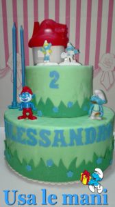 smurfs cake