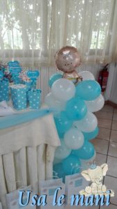colonna di palloncini battesimo