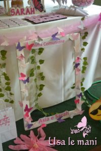 cornice per selfie tema farfalle