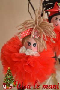 palline di Natale in tulle