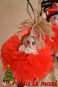 palline di Natale in tulle