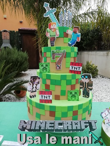 torta tema minecraft
